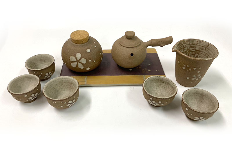 清窯 湯潤清 黑陶桐花茶具組